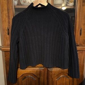 American Eagle Outfitters Navy High/Mock Neck Sweater